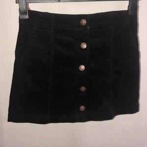Black corduroy skirt